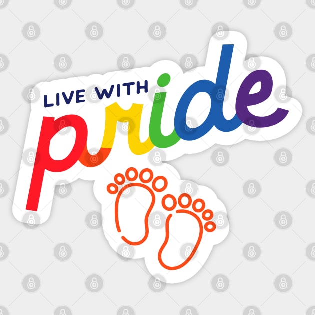 Live with Pride Sticker by Mplanet